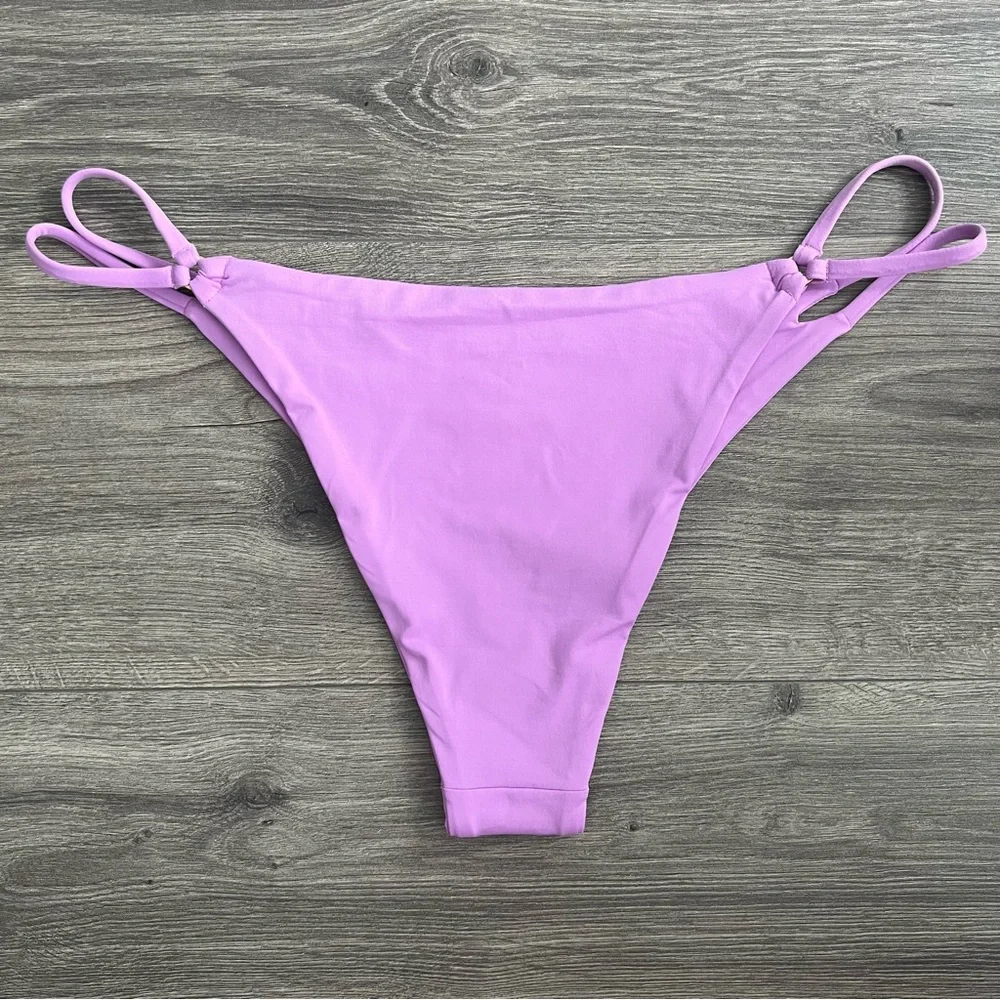L*SPACE Wilder Bitsy Bikini Bottom XL Jewel Purple Pastel Strappy Cheeky Retro